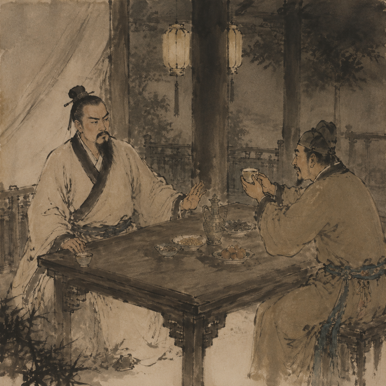 酒席上的对峙