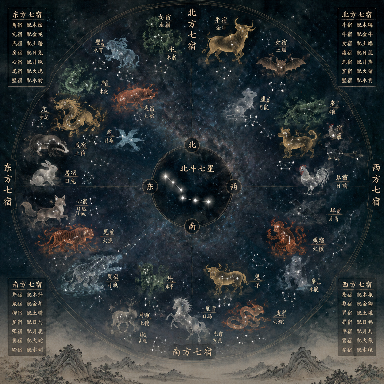 二十八宿群星图