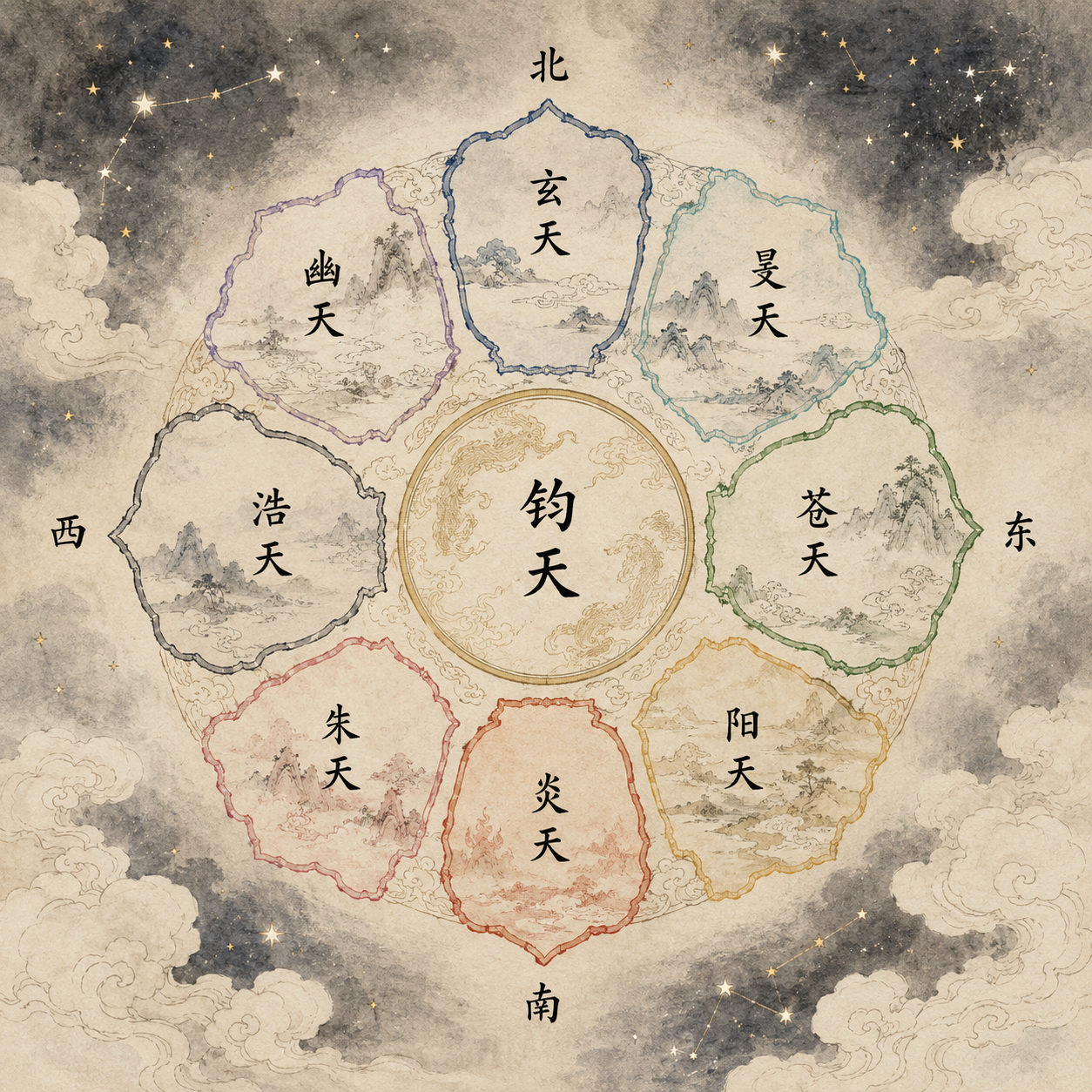 九天分布图